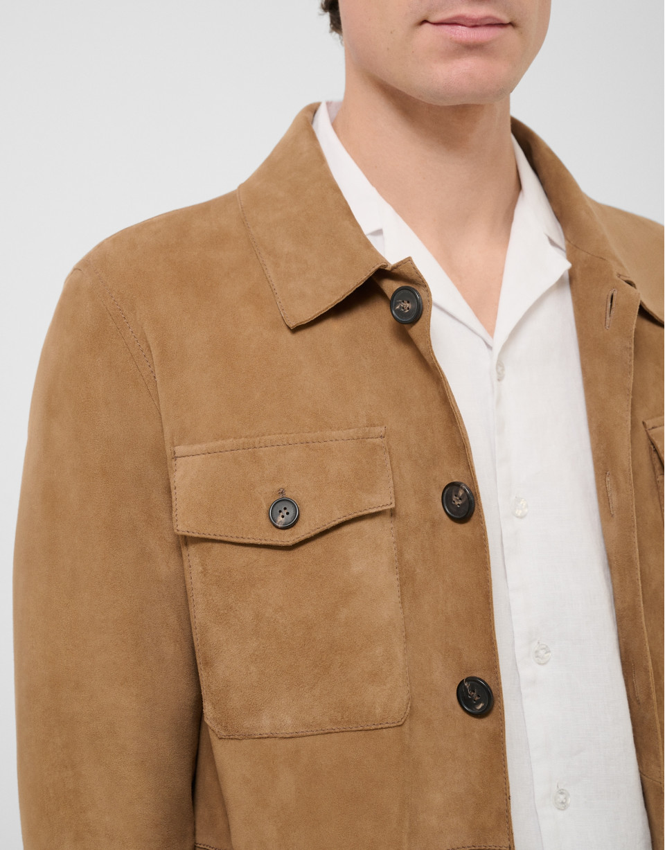 Camel suede safari jacket - Verano -  | Roberto Verino