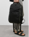 Men's sandal with black leather straps - Man | Roberto Verino