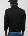 Chaqueta cremallera punto lana negra - Hombre | Roberto Verino