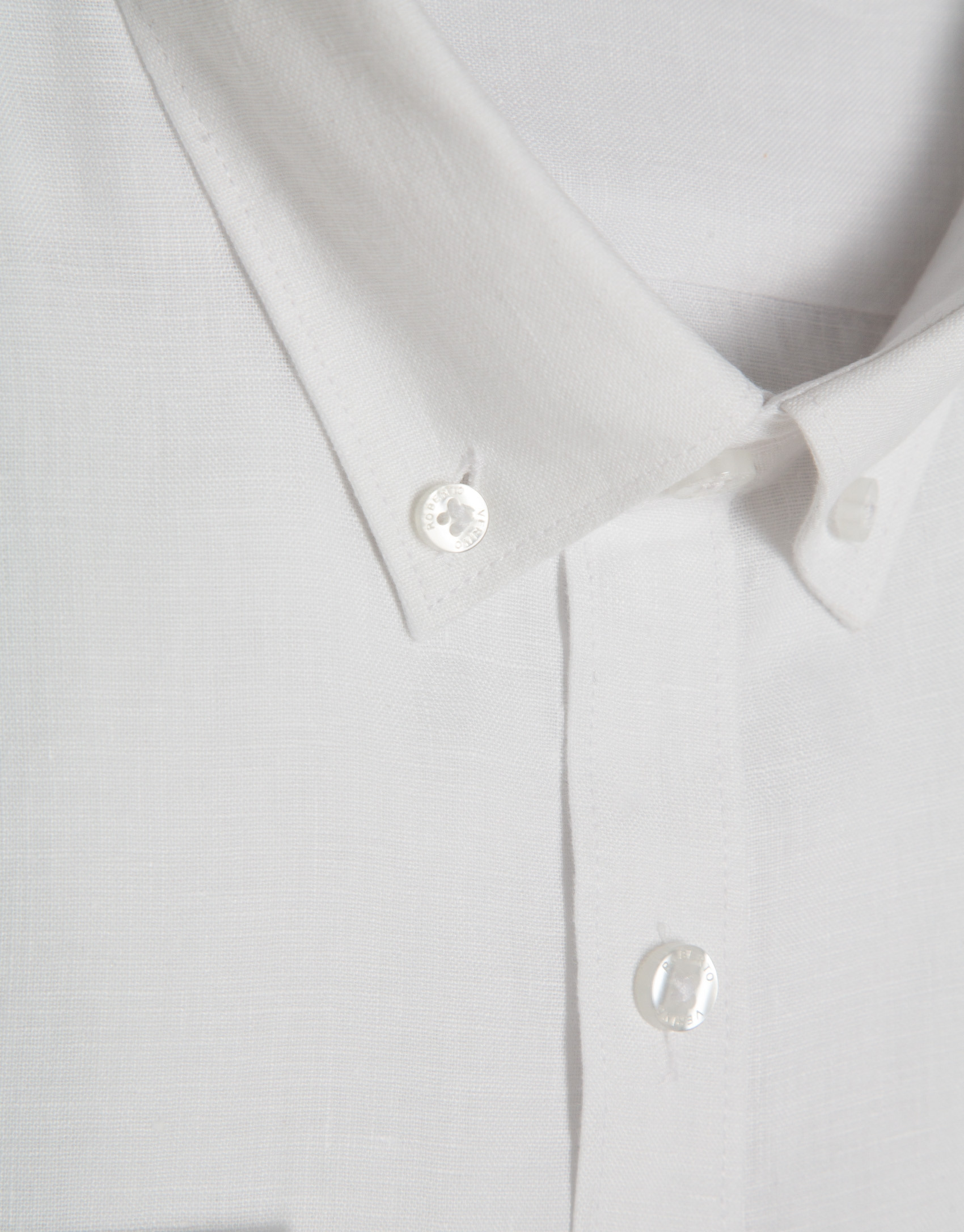 Camisa sport slim lino blanco - Hombre - PV2025 | Roberto Verino