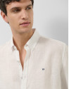 Camisa sport slim lino blanco - Hombre - PV2025 | Roberto Verino