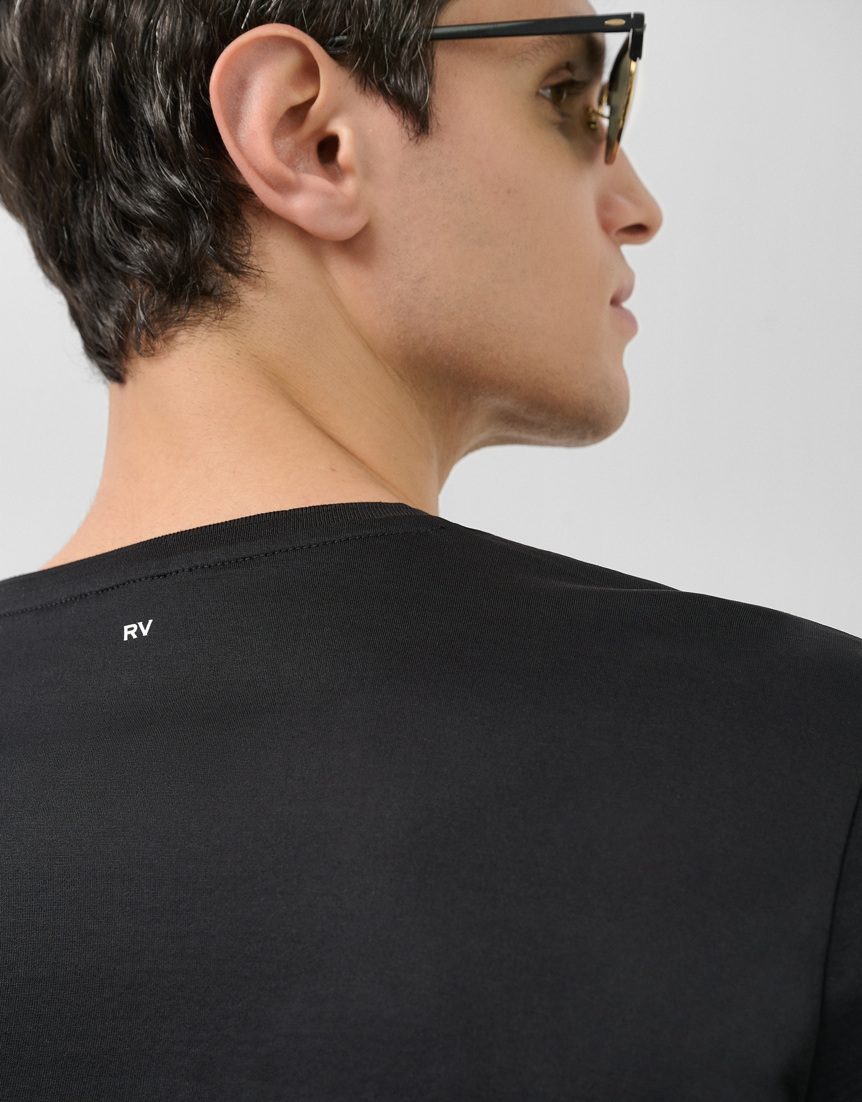 Camiseta algodón mercerizado negro - Hombre | Roberto Verino