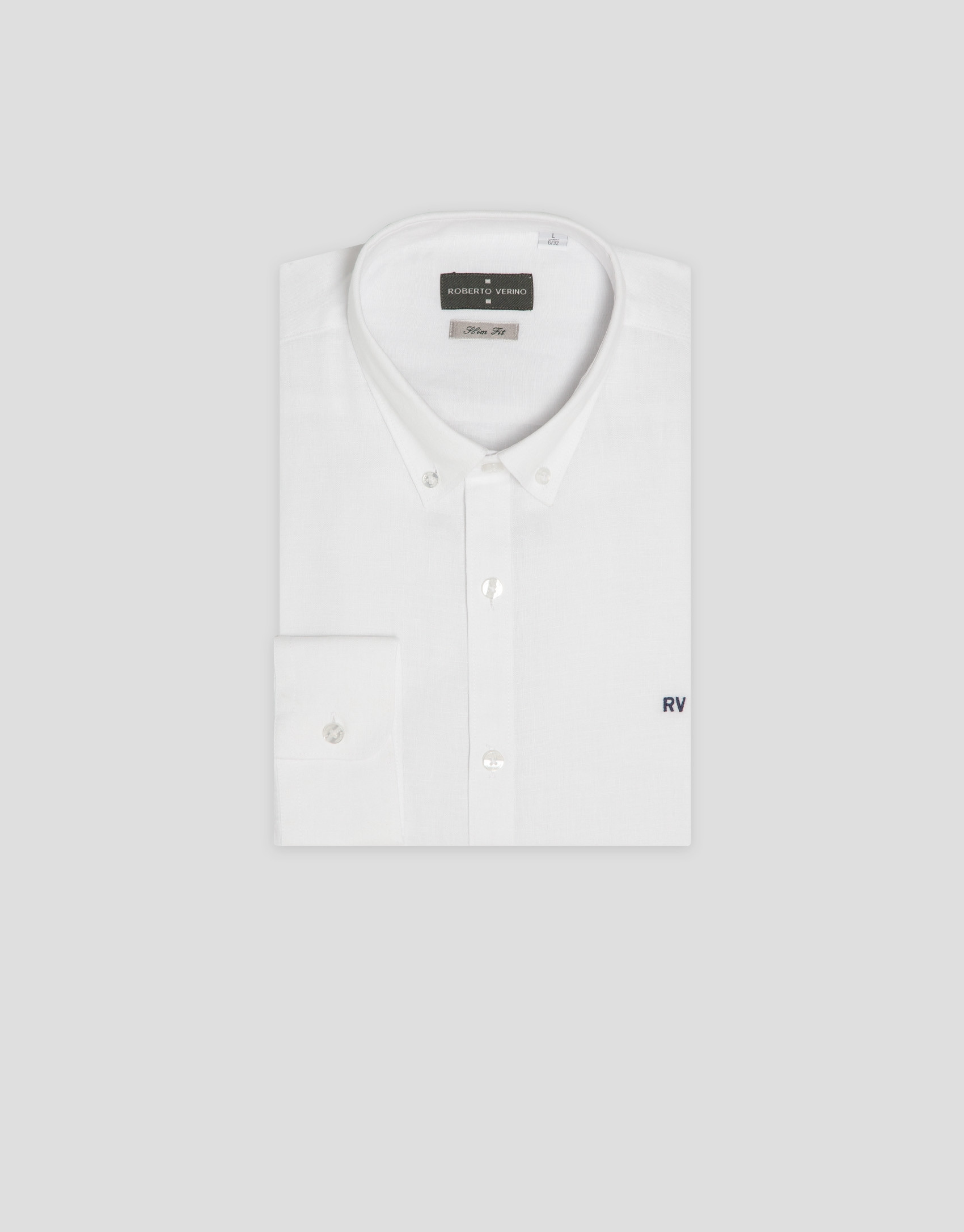 Camisa sport slim lino blanco - Hombre - PV2025 | Roberto Verino