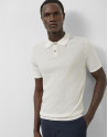 Structured white knitted polo shirt - Man | Roberto Verino