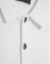 Structured white knitted polo shirt - Man | Roberto Verino