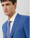 Traje half canvas slim fit microestructura azul | Roberto Verino