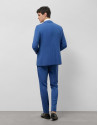Traje half canvas slim fit microestructura azul | Roberto Verino