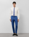 Traje half canvas slim fit microestructura azul | Roberto Verino