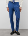 Blue microstructure slim fit half canvas suit | Roberto Verino