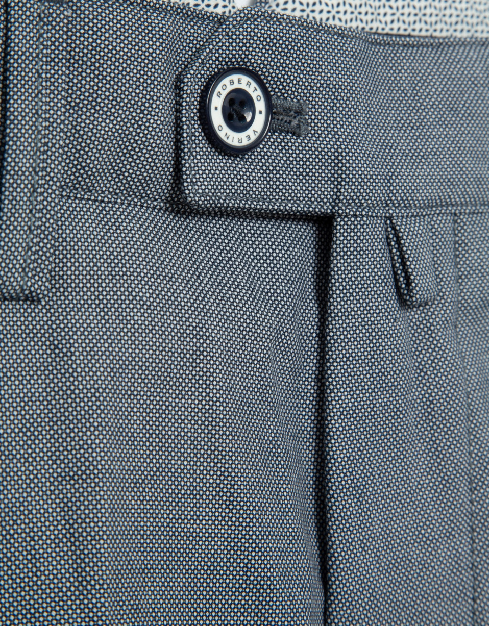 Pantalón chino ojo de perdiz color marino | Roberto Verino