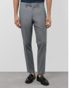Navy bird's eye chino pants - Man - SS2025 | Roberto Verino