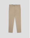 Light tan bird's eye chino pants - Man - SS2025 | Roberto Verino