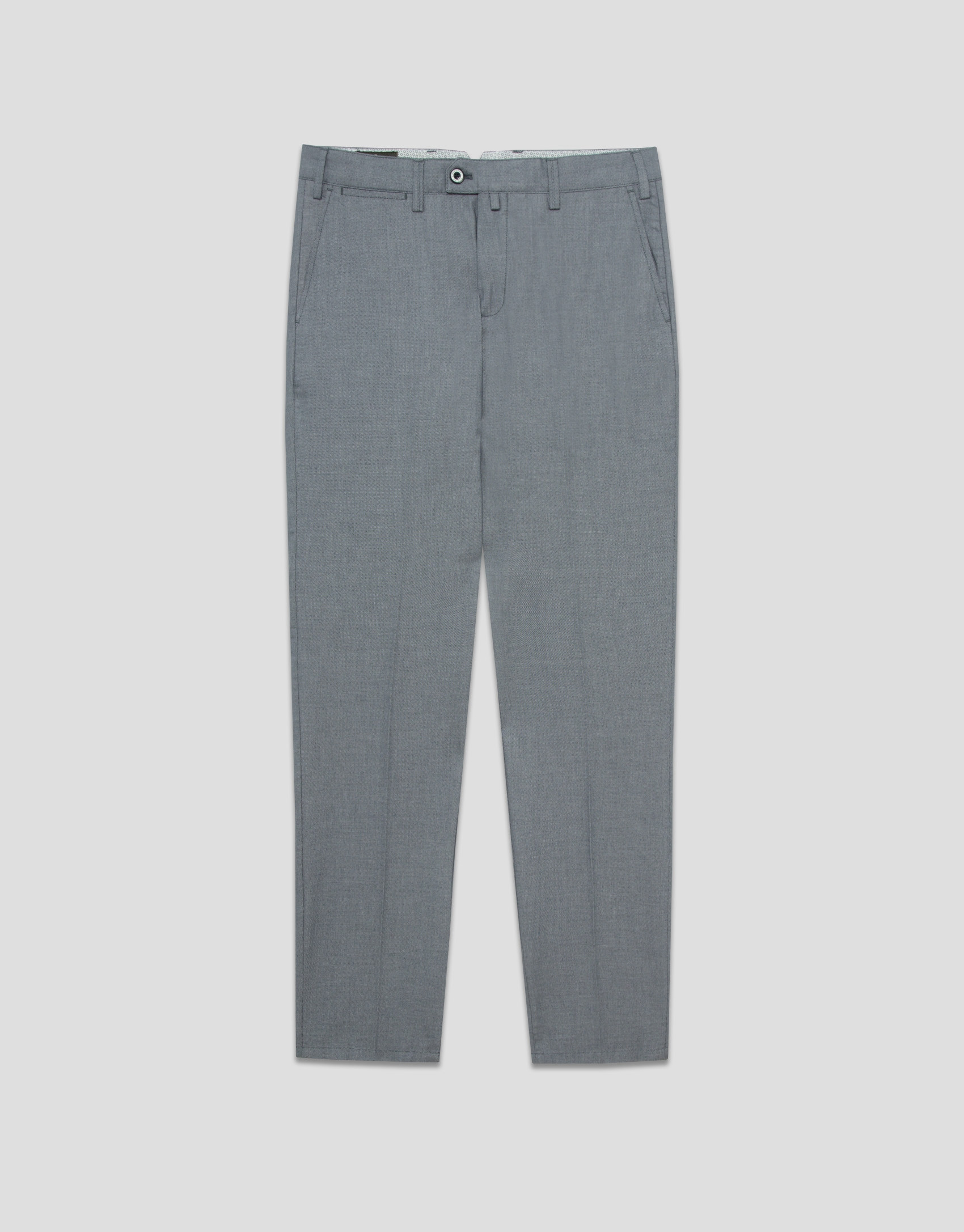 Navy bird's eye chino pants - Man - SS2025 | Roberto Verino