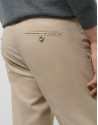 Light tan bird's eye chino pants - Man - SS2025 | Roberto Verino