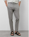 Light gray bird's eye chino pants - Man | Roberto Verino