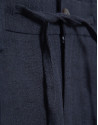 Blue melange linen pants with darts - Man | Roberto Verino
