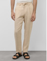 Pantalón pinzas lino color beige - Hombre | Roberto Verino