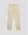 Pantalón pinzas lino color beige - Hombre | Roberto Verino