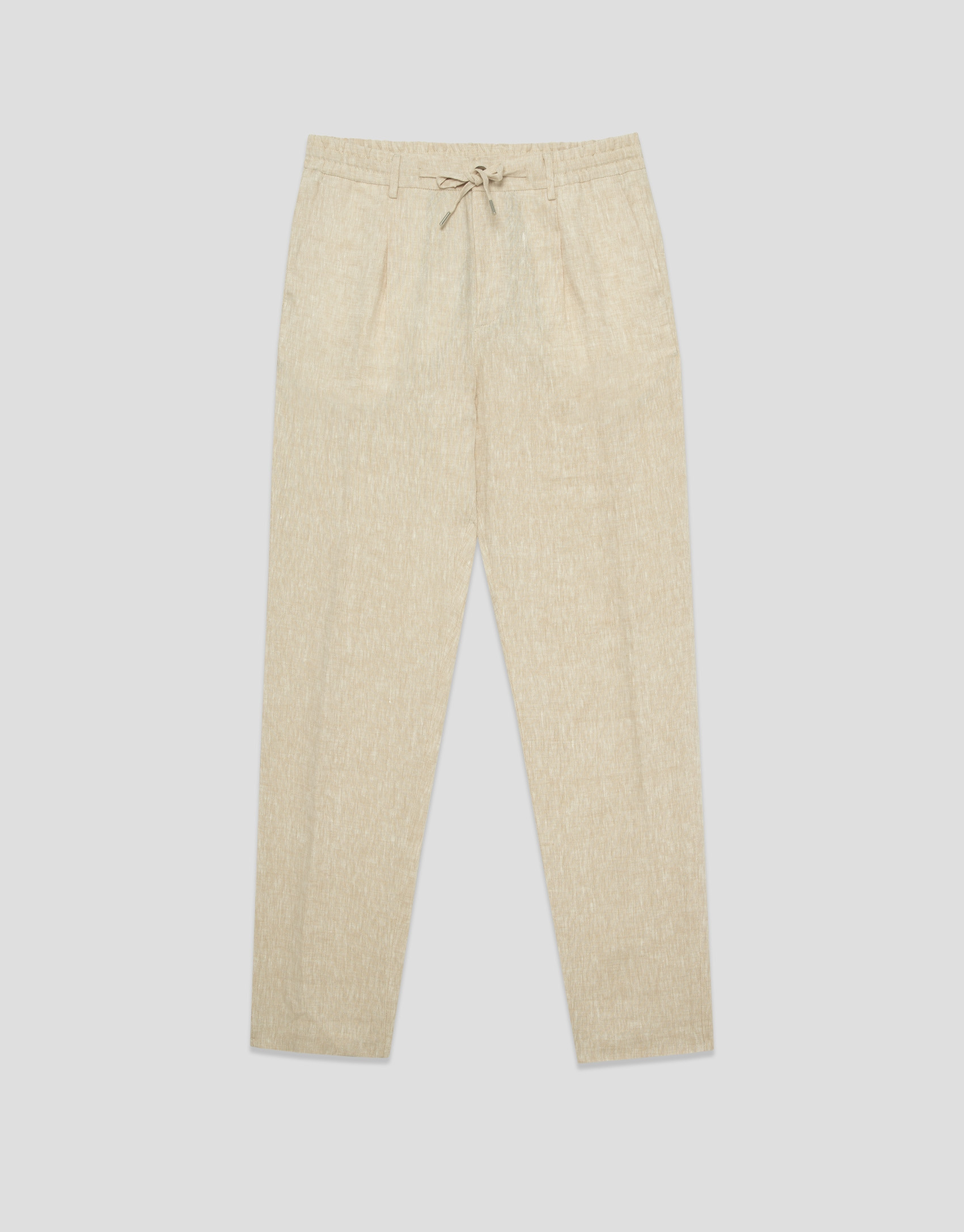 Pantalón pinzas lino color beige - Hombre | Roberto Verino