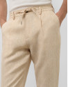 Pantalón pinzas lino color beige - Hombre | Roberto Verino