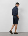 Blue cotton bermudas short - Man - SS2025 | Roberto Verino