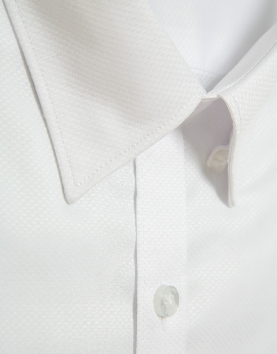 Regular white structured sport shirt - Man | Roberto Verino