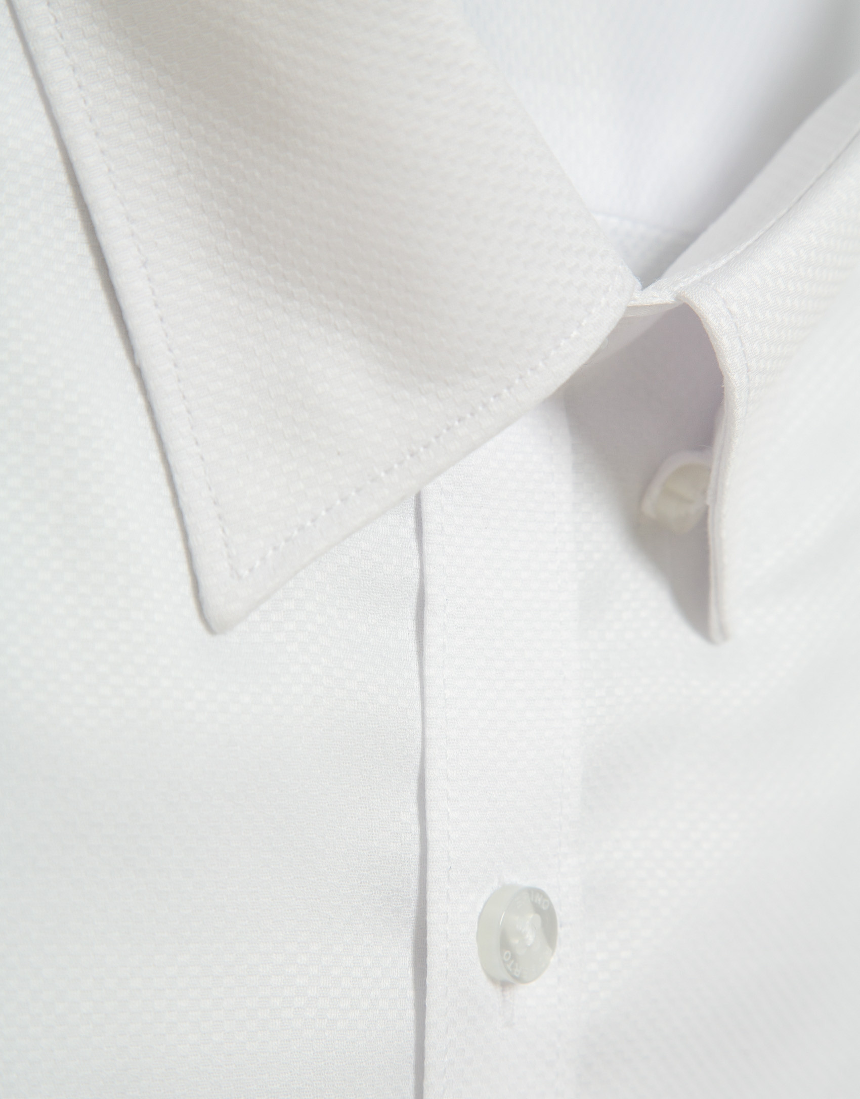 Regular white structured sport shirt - Man | Roberto Verino
