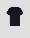 Black mercerised cotton T-shirt - Man - SS2025 | Roberto Verino