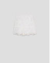 Pantalón corto bordado suizo blanco - Mujer | Roberto Verino