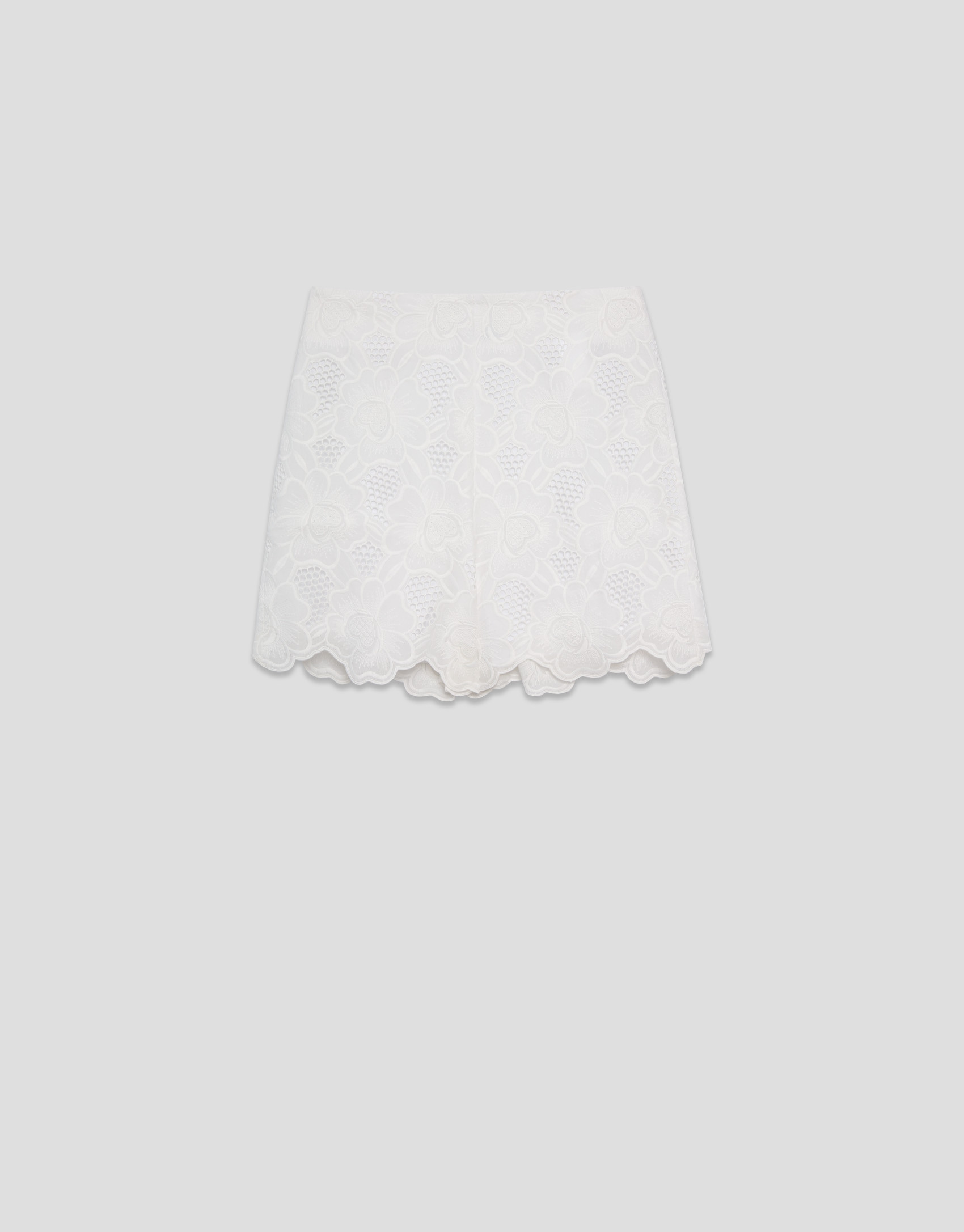 Pantalón corto bordado suizo blanco - Mujer | Roberto Verino