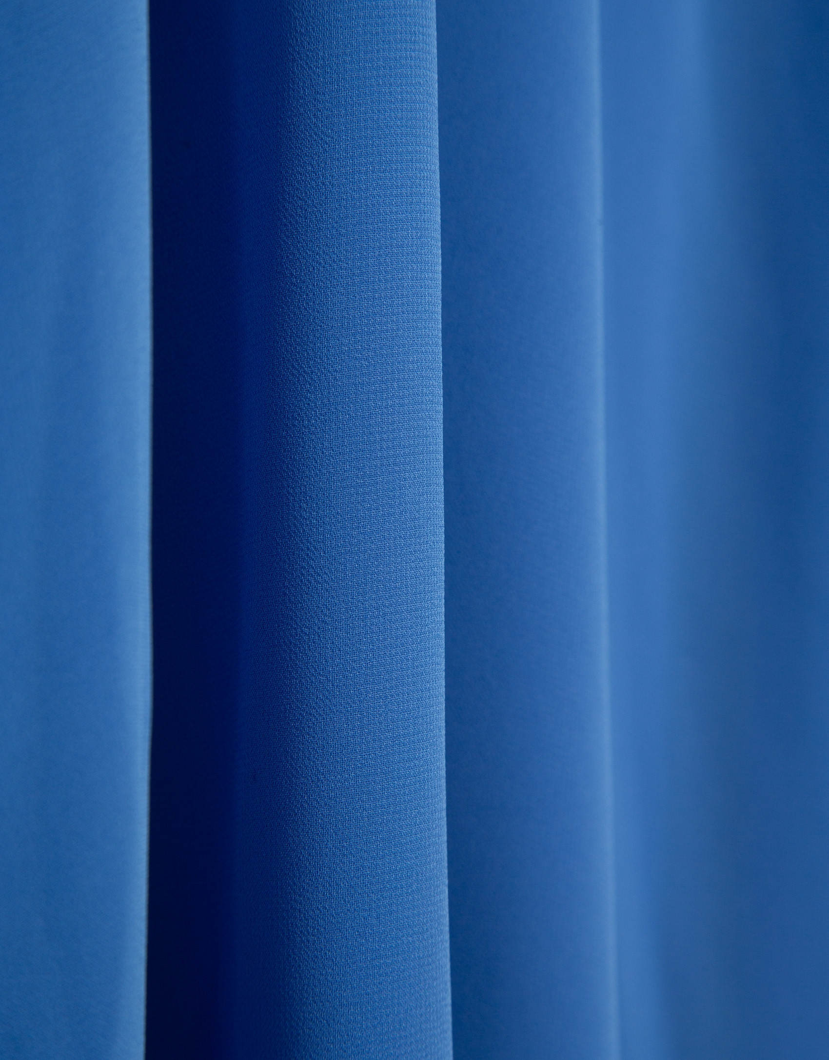 Blue georgette crepe long dress with tied ... | Roberto Verino