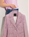 Pink tweed short jacket - Woman - SS2025 | Roberto Verino