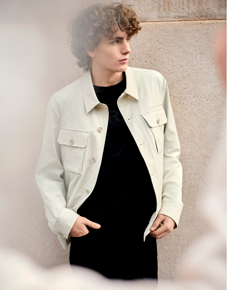 Sobrecamisa técnica beige - Hombre - PV2025 | Roberto Verino