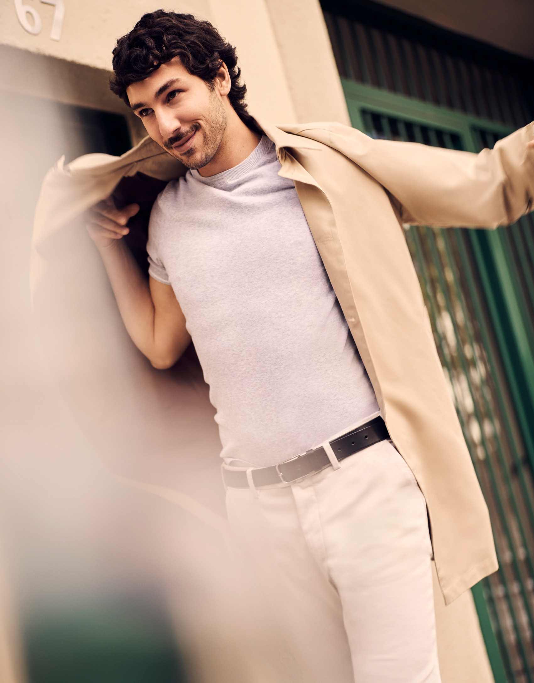 Beige technical cotton gabardine - Man - SS2025 | Roberto Verino