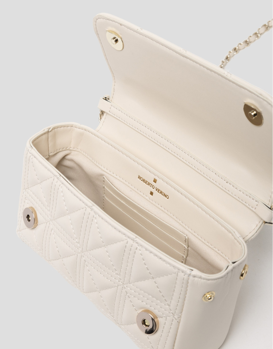 Linda Micro raw quilted leather bag - Woman | Roberto Verino