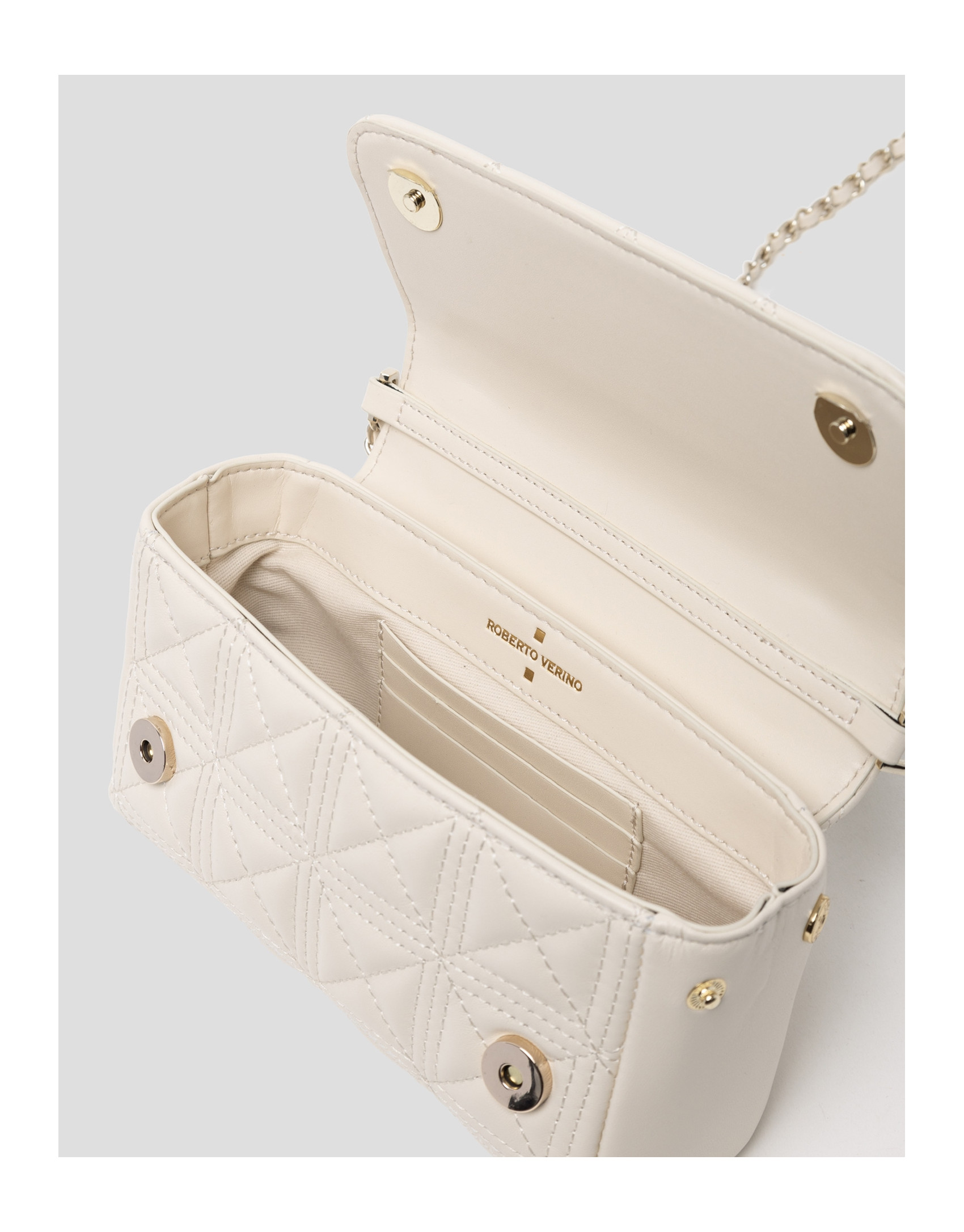 Bolso Linda Micro piel acolchada crudo - Mujer | Roberto Verino