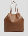 Megan leather shopper bag - Woman - SS2025 | Roberto Verino