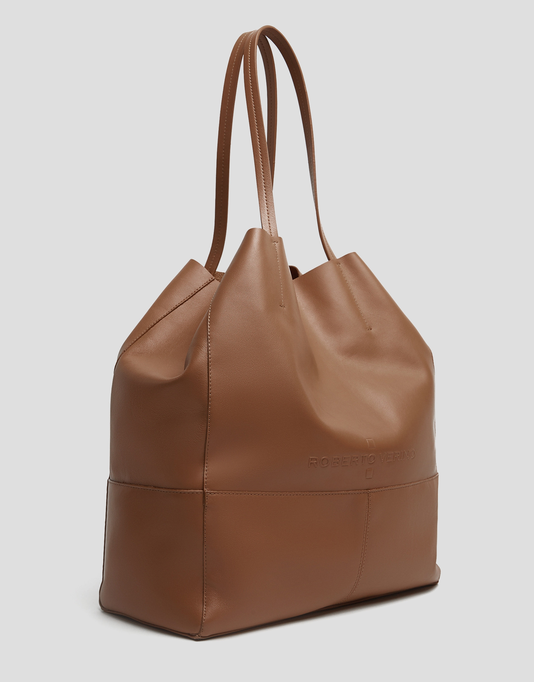 Bolso shopper Megan piel cuero - Mujer - PV2025 | Roberto Verino