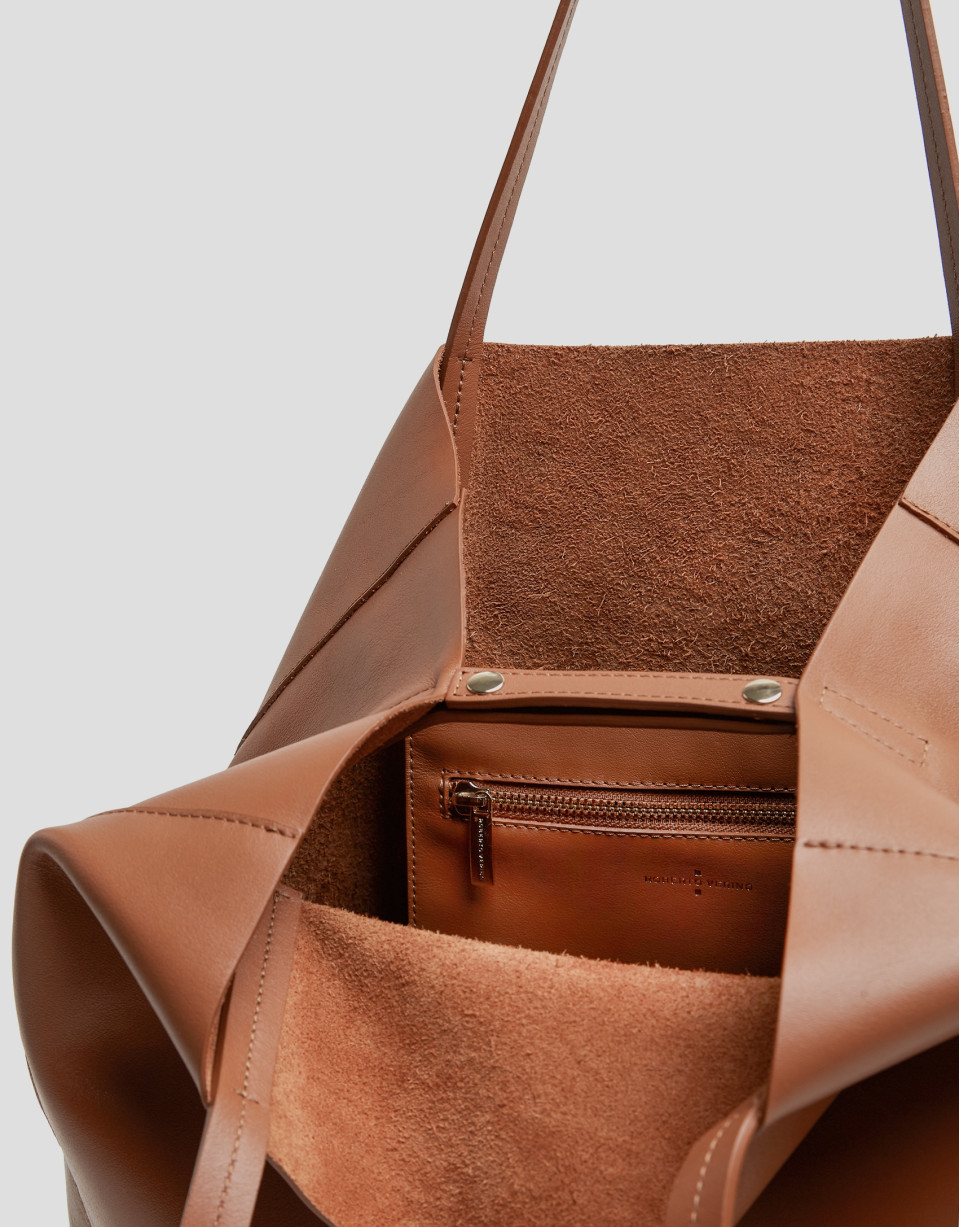 Bolso shopper Megan piel cuero - Mujer - PV2025 | Roberto Verino