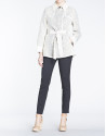 Trench en tejido combinado print animal.