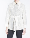 Trench en tejido combinado print animal.