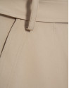 Pantalón ancho fluido twill marrón con cinturón | Roberto Verino