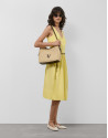 Yellow cotton sleeveless midi dress - Woman | Roberto Verino