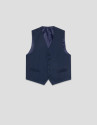 Chaleco vestir falso liso azul - Hombre | Roberto Verino