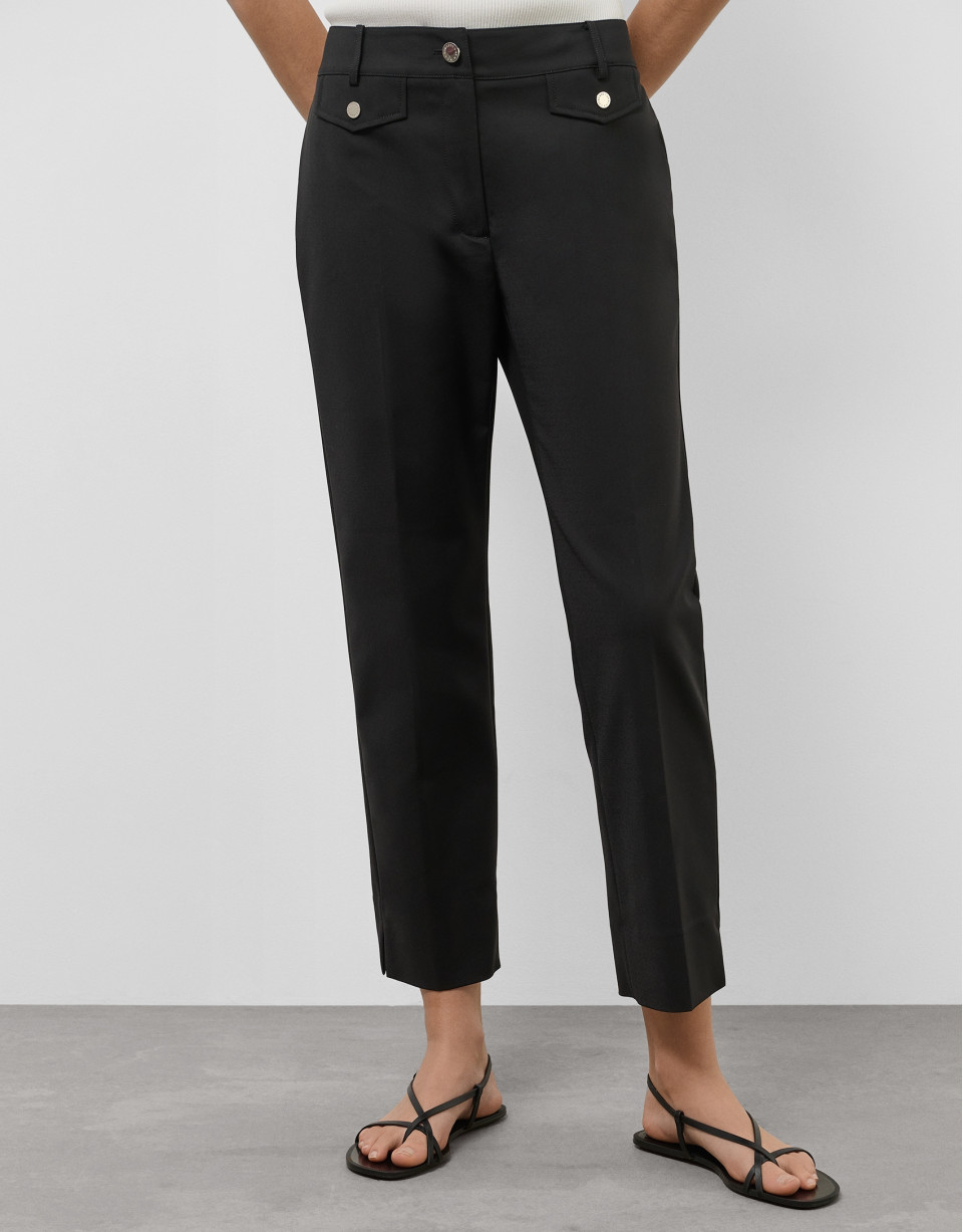 Pantalón pitillo negro - Mujer - PV2025 | Roberto Verino