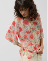 Blusón en gasa estampado vegetal floral ... | Roberto Verino
