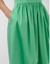 Green cotton sleeveless midi dress - Woman | Roberto Verino