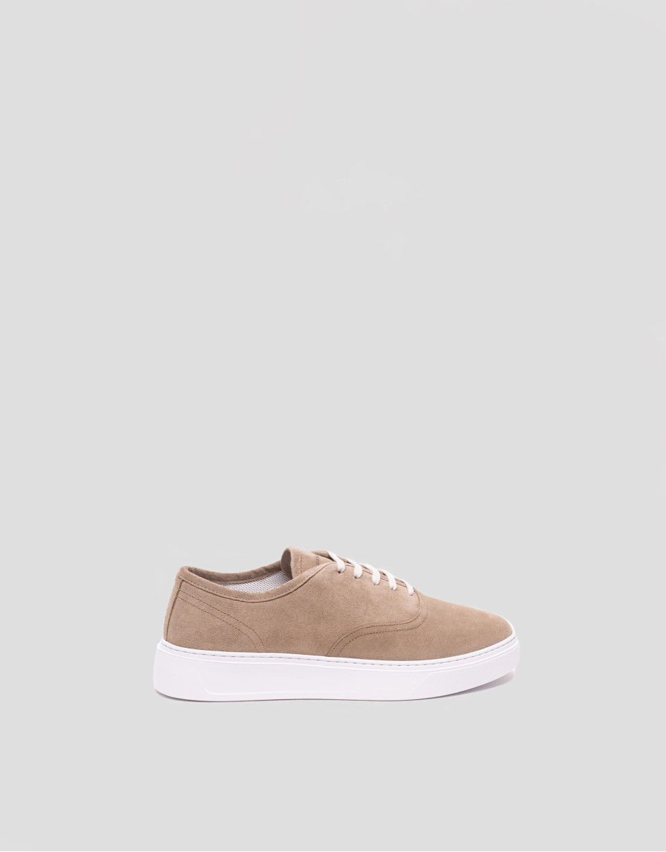 Mink split leather trainers - Man - SS2025 | Roberto Verino