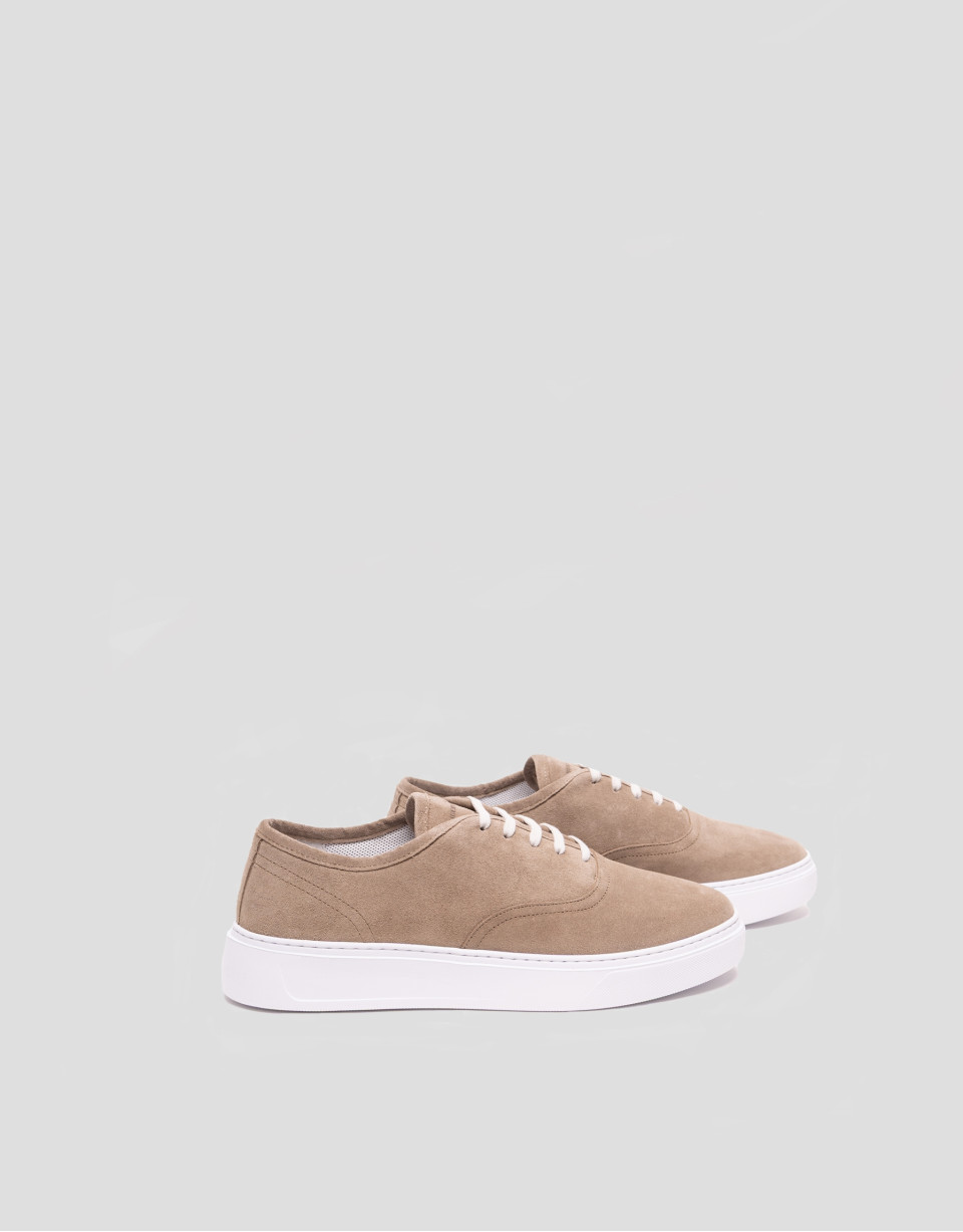 Zapatilla deportiva serraje visón - Hombre | Roberto Verino