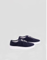 Navy suede trainers - Man - SS2025 | Roberto Verino